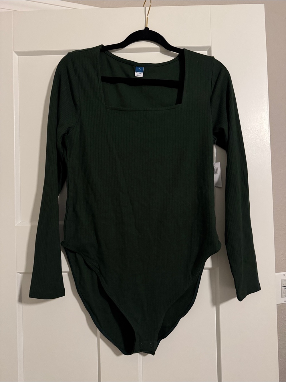 NWT Old Navy Long Sleeve Square Neck Bodysuit - Dark Green